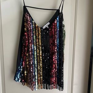 Sequin sparkly tank top